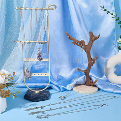 6 Stück 3 Stile 304 Edelstahl leere Makramee Beutel Stern Mond Anhänger Kabel Kette Halskette machen&nbsp;NJEW-SC0001-87