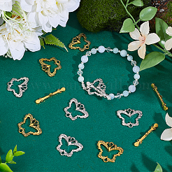 30 комплект из 2-х стилей застежек-бабочек из сплава тибетского стиля FIND-PH0025-58