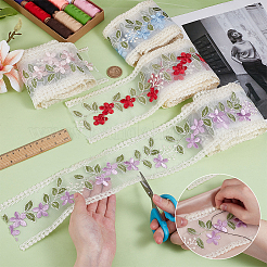 12м 4-х цветная полиэстеровая шелковая лента для вышивки DIY-FG0007-86