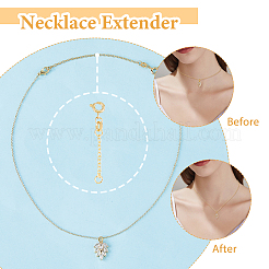 24 шт. 6-х стильный латунный удлинитель цепи кабеля&nbsp;KK-GO0001-54