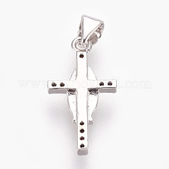 Латунные микро проложить кубического циркония подвески&nbsp;ZIRC-E153-28P-NR