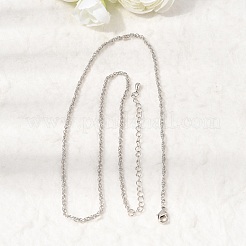 1 мм латунь веревку цепи ожерелья&nbsp;NJEW-L013-11P