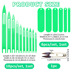 2 sac de 2 styles de navettes à aiguille pour filet de pêche en plastique&nbsp;TOOL-FH0001-85C