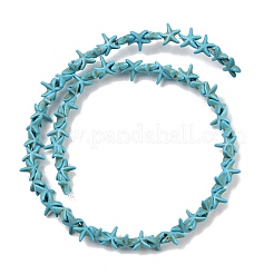 Brins de perles synthétiques teintes en turquoise&nbsp;GG-CBA2BD3-01B