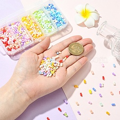 90 г двухцветных непрозрачных стеклянных бусин для выпечки&nbsp;SEED-YW0002-81