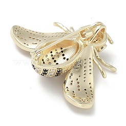 Броши из латуни с кубическим цирконием в виде пчелы JEWB-Q013-03G