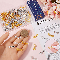 150 шт. 3-х цветные бусины-бабочки из цинкового сплава FIND-SC0011-83