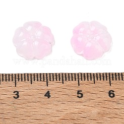 Tapa de cuentas de vidrio transparente con degradado de color&nbsp;GLAA-H025-03E