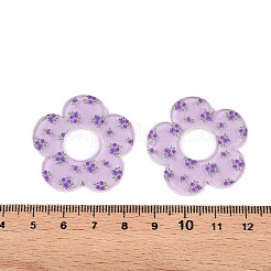 Акриловые подвески с цветочным принтом OACR-T028-06C