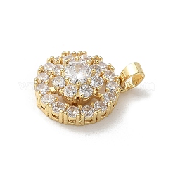 Латунные микропаве прозрачные подвески с фианитом&nbsp;LS-ZIRC-D276-01G-H