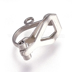 Фурнитура для сережек-клипс из нержавеющей стали марки 304 STAS-P206-02P