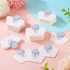 100 шт. Карточки для демонстрации ювелирных изделий из бумаги с перьями CDIS-TA0001-42