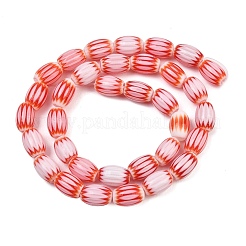 Handgefertigte ovale Millefiori-Glasperlenstränge&nbsp;LK-Z001-01B-07