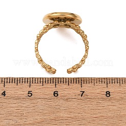Composants de bague manchette en acier inoxydable 304 à motif floral creux&nbsp;STAS-P454-03D-G