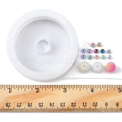 2490 pz 15 stile arcobaleno abs in plastica e perle di perle finte acriliche&nbsp;OACR-FS0001-25