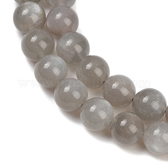 ナチュラル グレー ムーンストーン ビーズ 連売り  ラウンド  10mm  穴：1mm  約38個/連  15.35''（39センチメートル）&nbsp;G-G206-A01-10mm