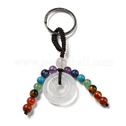 Llavero con borla de piedras preciosas naturales de 7 chakra&nbsp;G-C066-06