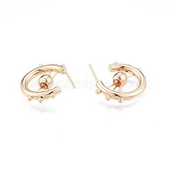 Серьги-гвоздики из латуни&nbsp;EJEW-G309-03G