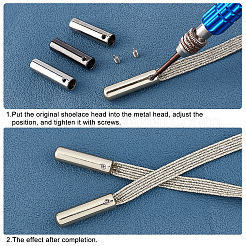 24 шт. 6-х стилевые наконечники для шнура из цинкового сплава PALLOY-PH0001-99