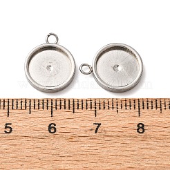 201 pendentifs en acier inoxydable sertis de cabochons&nbsp;STAS-D379-04D-P