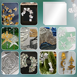 Fogli quadrati di carta stagnola per incisioni artigianali&nbsp;DIY-WH0671-302A-01
