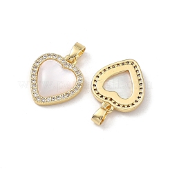 Pendenti in ottone con micro pavé di zirconi trasparenti per San Valentino&nbsp;CU-L277-03G