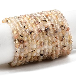 Нити из нагретых натуральных цитриновых бусин&nbsp;G-H347-A01-01