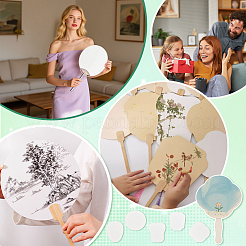 30шт. 5 стиля бумажного ручного веера&nbsp;DIY-CU0001-02