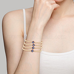 Комплект из 5шт. браслетов из латунных бусин BJEW-AN0001-03