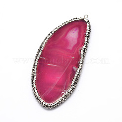 Окрашенные естественный агат самородки большие кулоны&nbsp;G-F229-01E