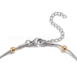 Tobilleras de cadena de serpiente redonda de acero inoxidable 304&nbsp;LS-AJEW-G024-13A