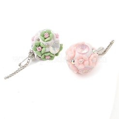 Светящиеся в темноте круглые бусины из полимерной глины CLAY-D007-03