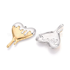 Подвески в виде тающего сердца из нержавеющей стали 304&nbsp;STAS-T073-73GP