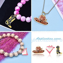 10 шт. 10 стиля подвески из сплава и эмали в стиле ковбоев на западе&nbsp;ENAM-YW0004-51