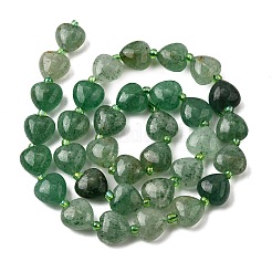 Природный зеленый бисер пряди клубники кварца G-F799-C02-01