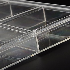 Rechteck geformt Kunststoff-Schmuck Perlenbehältern&nbsp;OBOX-O002-03