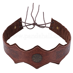 Ободки для волос из искусственной кожи и сплава для женщин и девочек&nbsp;OHAR-WH20009-02B-02