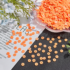 10 нить плоских круглых бусин из полимерной глины ручной работы CLAY-PH0001-44P