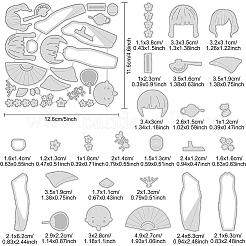 Углеродистая сталь разрезает трафареты DIY-WH0309-067
