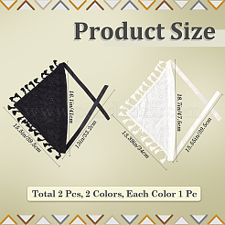 2 pañuelo triangular de crochet de 2 colores&nbsp;OHAR-CP0001-21