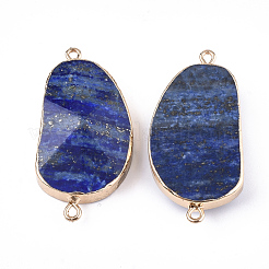 Гальванические соединители из натурального лазурита&nbsp;G-S344-70A-01