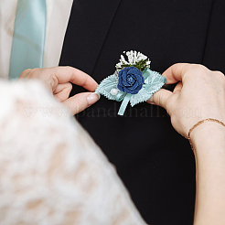 16шт 8 шт. джинсовая ткань цветы&nbsp;DIY-FH0005-73