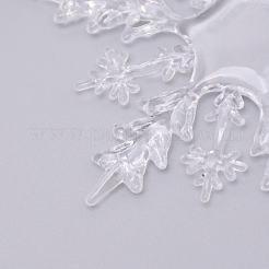 アクリル透明ペンダント  スノーフレーク  クリスマスのために  透明  105x88x7mm  穴：2mm&nbsp;TACR-WH0001-15