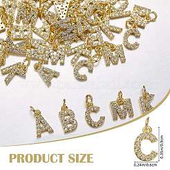 10 pz ciondolo in ottone micro pavé di zirconia cubica di grado AAA&nbsp;ZIRC-SZ0005-32G-C