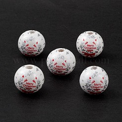 Набивные европейские бусины из натурального дерева&nbsp;LS-WOOD-C015-06C