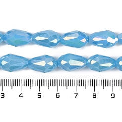 Непрозрачные однотонные гальванические стеклянные бусины EGLA-N013-P6mm-B10