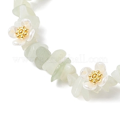 Новые эластичные браслеты из натурального нефрита для женщин BJEW-JB12315-02