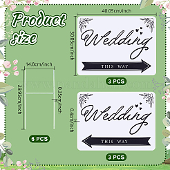 Pp plastica matrimonio in questo modo freccia segno con paletto&nbsp;DIY-WH0888-532