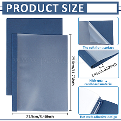 長方形PETホットメルト製本カバー  マリンブルー  297x214x14.5mm&nbsp;AJEW-WH0410-215B