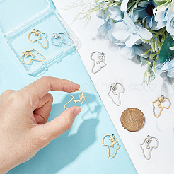 12 шт. подвески из нержавеющей стали 201 двух цветов&nbsp;STAS-UN0046-89